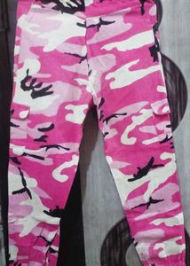 Pink Camouflage Cargo Jogger Pants for Women – Sty