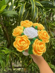 Handmade Crochet Rose Bouquet