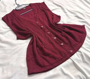 🎁Cozy Maroon Knitted Vest R