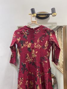 Floral Maroon Dress
