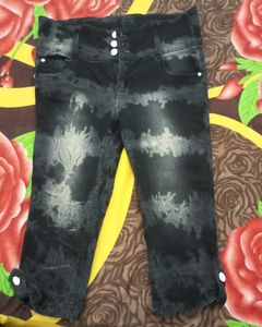 Tie-Dye  capri Jeans - Trendy Style