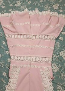 Chic Pink Lace Mini Dress