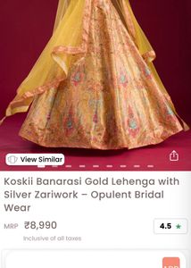 Yellow &amp; Red Floral Lehenga Choli
