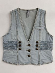 Light Wash Denim Vest