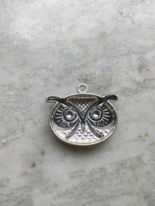 Charming Silver Owl Pendant Charm