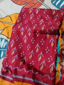 Vibrant Ikat Pattern Saree