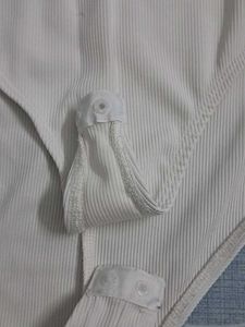 Chic White Ruched Bodysuit