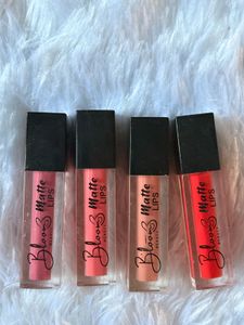 Bloom Beauty 4 Mini Matte Lips Liquid Lipstick Set