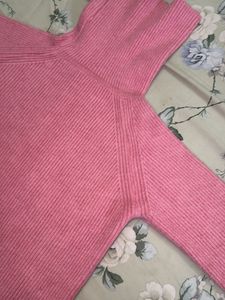 Pink Sweater Dress