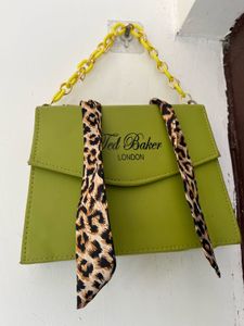 Ted Baker Green Handbag with Leopard Scarf