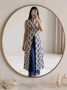 Elegant Printed Kurta with Palazzo Set