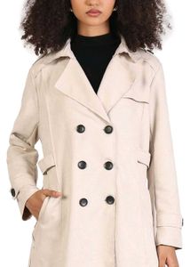 Classic Beige Double-Breasted Trench Coat