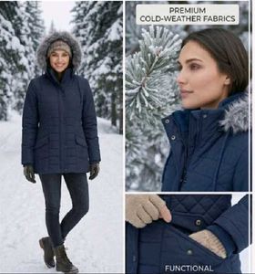 Cozy Navy Blue Winter Parka