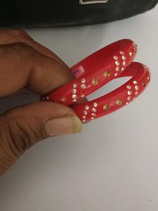 Pink  &amp; Gold Bangle Set