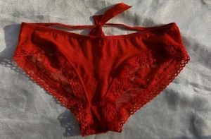 Lace Red Briefs