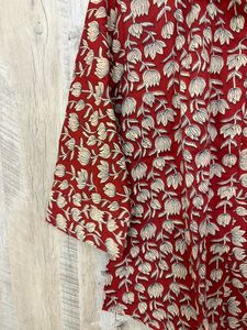 Women's Red Floral Print Kurta