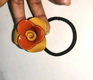 Cute Yellow Flower Hair Tie (pack of 2)