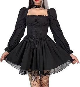 lolita goth lace dress