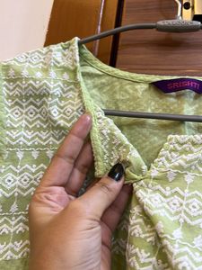 Light Green Embroidered Kurta