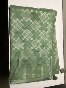 Elegant Green Silk Saree