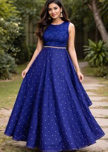 Festive Wear Royal Blue  Gown