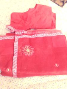 organza silk saree