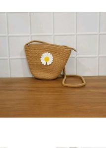 Cute Daisy Straw Crossbody Bag