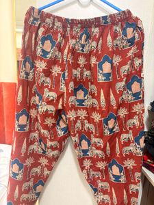 Red Block Print Cotton co ord set