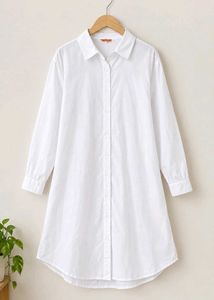 White Collared Shirt Dress