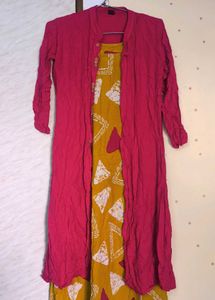 Fancy Yellow Kurta with Jacket 💝