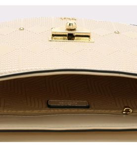 Iykyk Compact Beige Textured Sling Bag