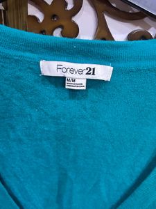 Forever 21 Teal Cardigan - Size M