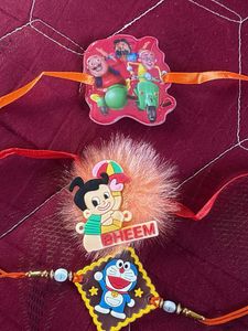 kids cartoon rakhi set of 3