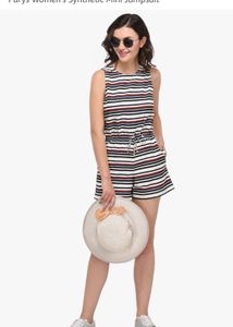 Stylish Striped Mini Jumpsuit
