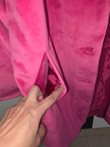 Bright Pink Velvet Coat