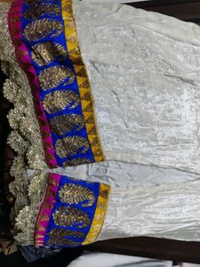 Velvet Off White Aline Frock