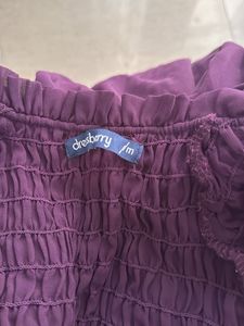 Flowy Purple Smocked Midi Dress