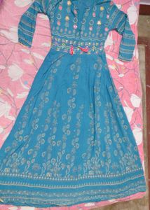 ethenic flayered gown