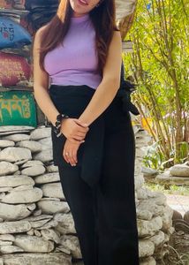 Lilac Mock Neck Sleeveless Top