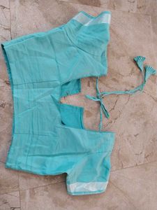 Elegant Teal Saree with blouse