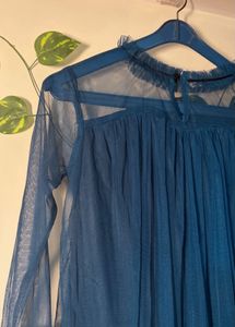 Boho Sheer Ruffle Dress