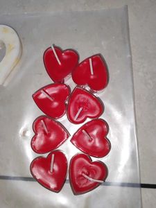 Scented Heart Candles - Pack of 8