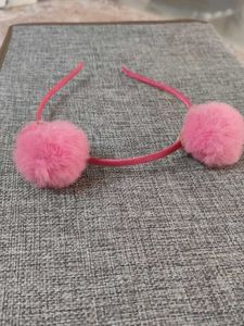 Cute Pink Fuzzy Headbands