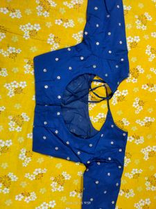 Blue &amp; Pink Brocade Lehenga Choli