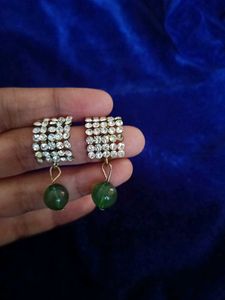 Sparkling Green Earrings