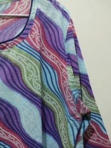 Jaipur Kurti Multicolored Diagonal Striped Kurta