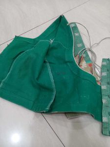 Elegant green kota blouse