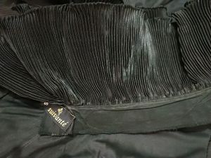 Black Tiered Ruffle Gown