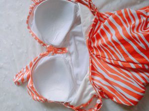 Orange Zebra Print Swimsuit