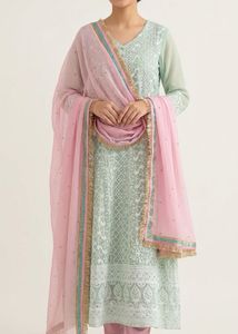 Elegant Mint Green Ethnic Gown